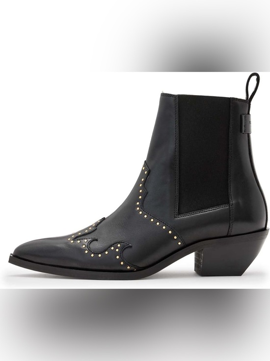 All Saints Shoes - All Saints “Denver” Black Leather Studded Boot - 8